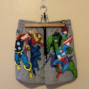 Marvel Men's Gray Superhero Athletic Shorts